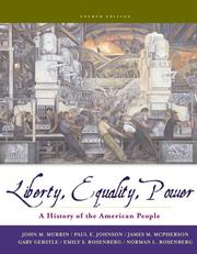 Cover of Liberty, Equality, and Power by John M. Murrin