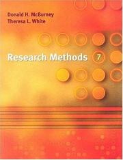 Cover of: Research Methods (with InfoTrac ) by Donald H. McBurney, Theresa L. White