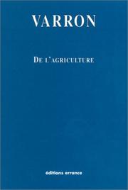 Cover of: De l'agriculture