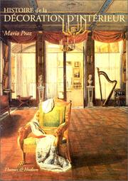 Cover of: Histoire de la décoration d'intérieur: La philosophie de l'ameublement