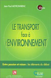 Cover of: Le transport face à l'environnement