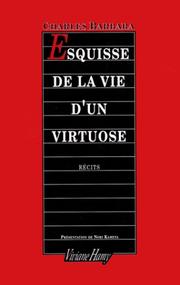 Cover of: Esquisse de la vie d'un virtuose