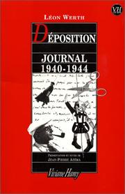 Cover of: Déposition, journal 1940-1944