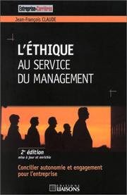 Cover of: L'Ethique au service du management