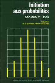 Cover of: Initiation aux probabilités