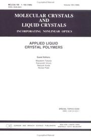 Cover of: Applied Liquid Crystals Polymers (Molecular Crystals and Liquid Crystals Supplement Series)