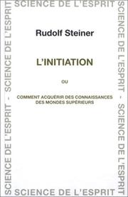 Cover of: L'Initiation by Steiner