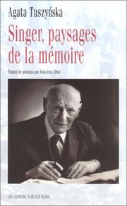 Cover of: Singer, paysages de la mémoire