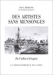 Cover of: Des Artistes Sans Mensonges: De Callot a Foujita (Collection Litterature: Pergamine)