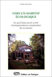 Cover of: Vers un habitat écologique