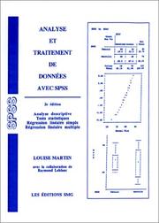Cover of: Analyse et traitement de données avec SPSS