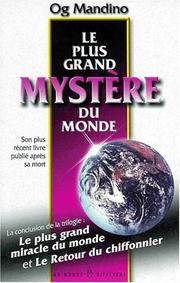 Cover of: Le plus grand mystère du monde by Og Mandino