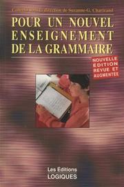 Cover of: Pour un nouvel enseignement de la grammaire