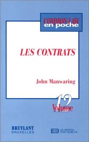 Cover of: Les contrats by John Manwaring, Université de Moncton. Centre international de l