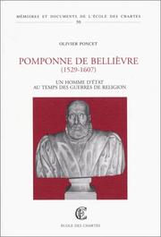 Cover of: Pomponne de Belièvre ( 1529-1607). Un homme d'état au temps des guerres de religions
