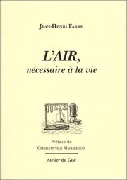 Cover of: L'air nécessaire à la vie