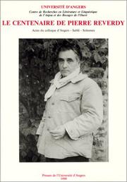 Cover of: Le Centenaire de Pierre Reverdy, 1889-1960