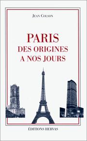 Cover of: Paris des Origines à nos jours