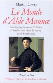 Cover of: Le monde d'Alde Manuce