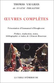 Cover of: Oeuvres complètes de Thomas Vaughan