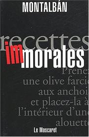 Cover of: Recettes immorales