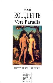 Cover of: Vert paradis by Max Rouquette