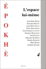 Cover of: L'Espace lui-même by 