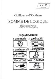 Cover of: Somme de logique, deuxième partie