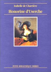 Cover of: Honorine d'Userche