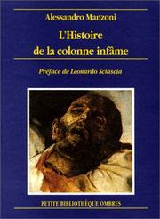Cover of: L'Histoire de la colonne infame