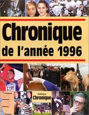 Cover of: Chronique de l'année 1996