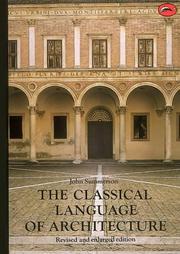 Cover of: The Classical Language of Architecture