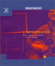 Cover of: L'Improvisation by Derek Bailey