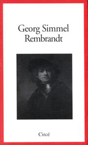 Cover of: Rembrandt by Georges Simmel, Georges Simmel