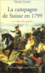 Cover of: La Campagne de Suisse en 1799  by Nicole Gotteri