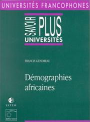Cover of: DÃ©mographies africaines by Francis Gendreau