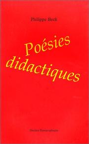 Cover of: Poésies didactiques