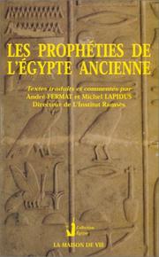Cover of: Prophéties, l'Egypte ancienne