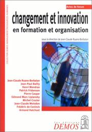 Cover of: Changement et innovation en formation et organisation