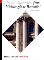 Cover of: Italian Architecture from Michelangelo to Borromini: From Michelangelo to Borromini (World of Art)