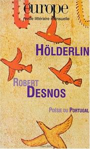 Cover of: Europe, Holderlin, Robert Desnos, numéro 851 by 