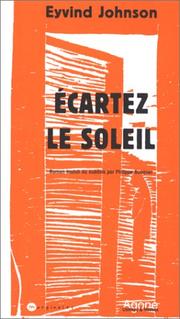 Cover of: Ecartez le Soleil by Eyvind Johnson