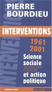 Cover of: Interventions politiques 1964 - 2000 by Pierre Bourdieu, Franck Poupeau, Pierre Bourdieu, Franck Poupeau