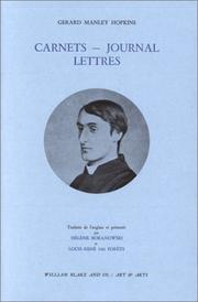 Cover of: Carnets - Journal - Lettres by Gerard Manley Hopkins, Hélène Bokanowski