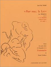 Cover of: Pour nous, la Loi, (sur Hölderlin)