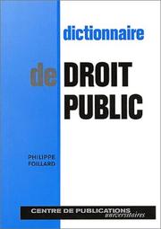 Cover of: Dictionnaire de Droit public