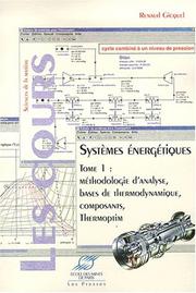 Cover of: Systèmes énergétiques
