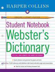 Cover of: Harpercollins Student Notebook Webster's Dictionary