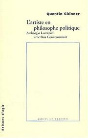 Cover of: L'Artiste en philosophie politique  by Quentin Skinner, Rosine Christin