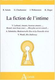 Cover of: La fiction de l'intime